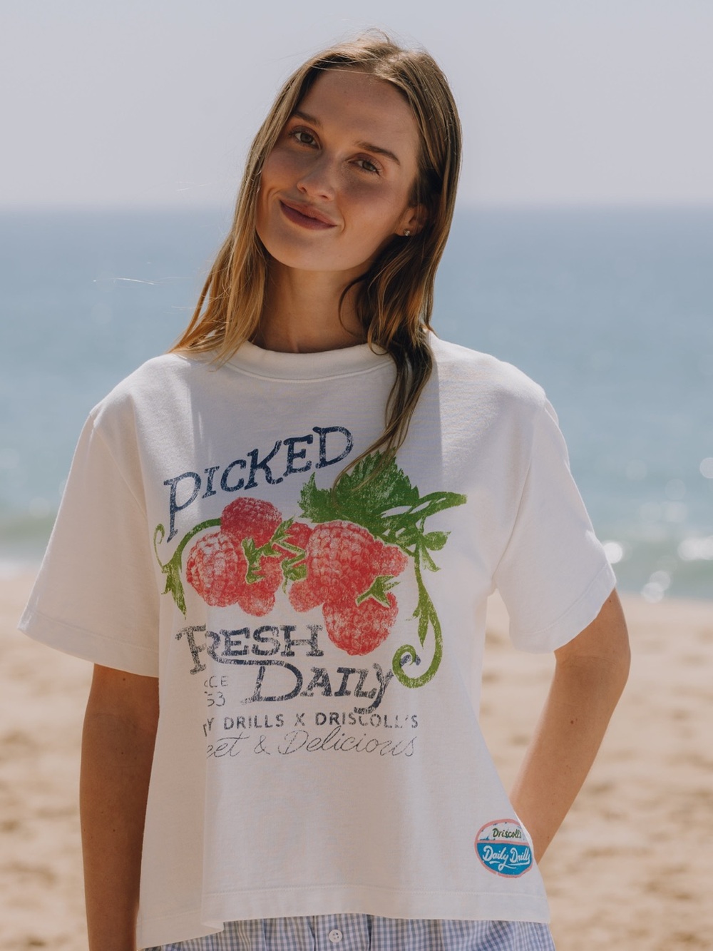 Daily Drills x Driscoll's Picked Fresh Strawberry Daily Vintage Tee- M/L NWT